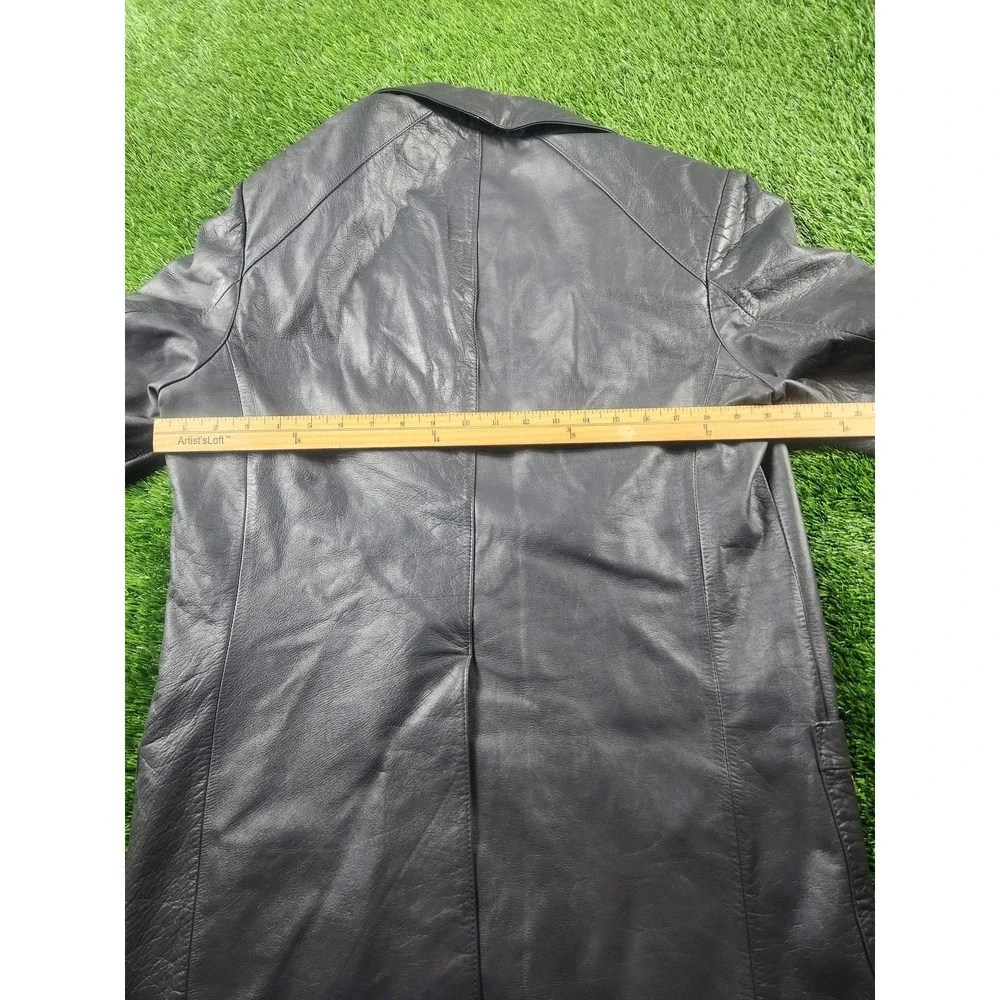 Leathers By Jeffery Sport Coat Mens 42 Tall‎ Black Leather Blazer Jacket Long